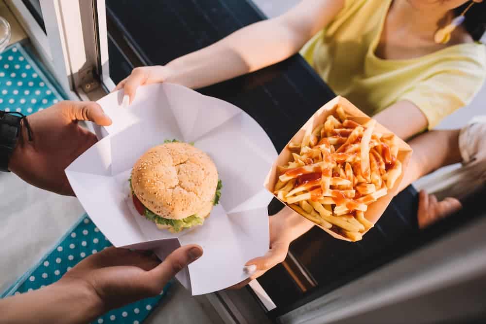 Burger and fries